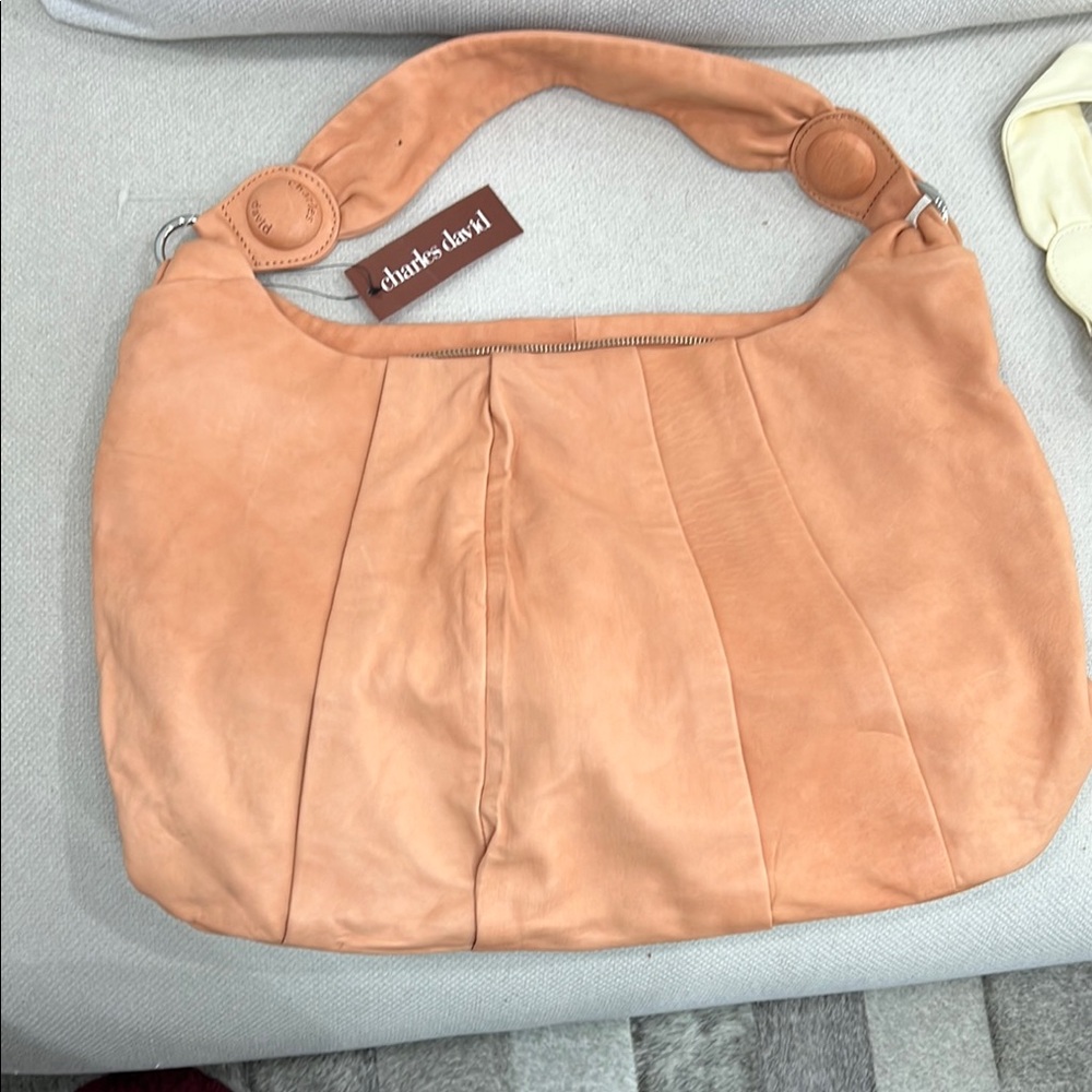 Charles David peach  Hobo Bag with Slouchy Silhouette